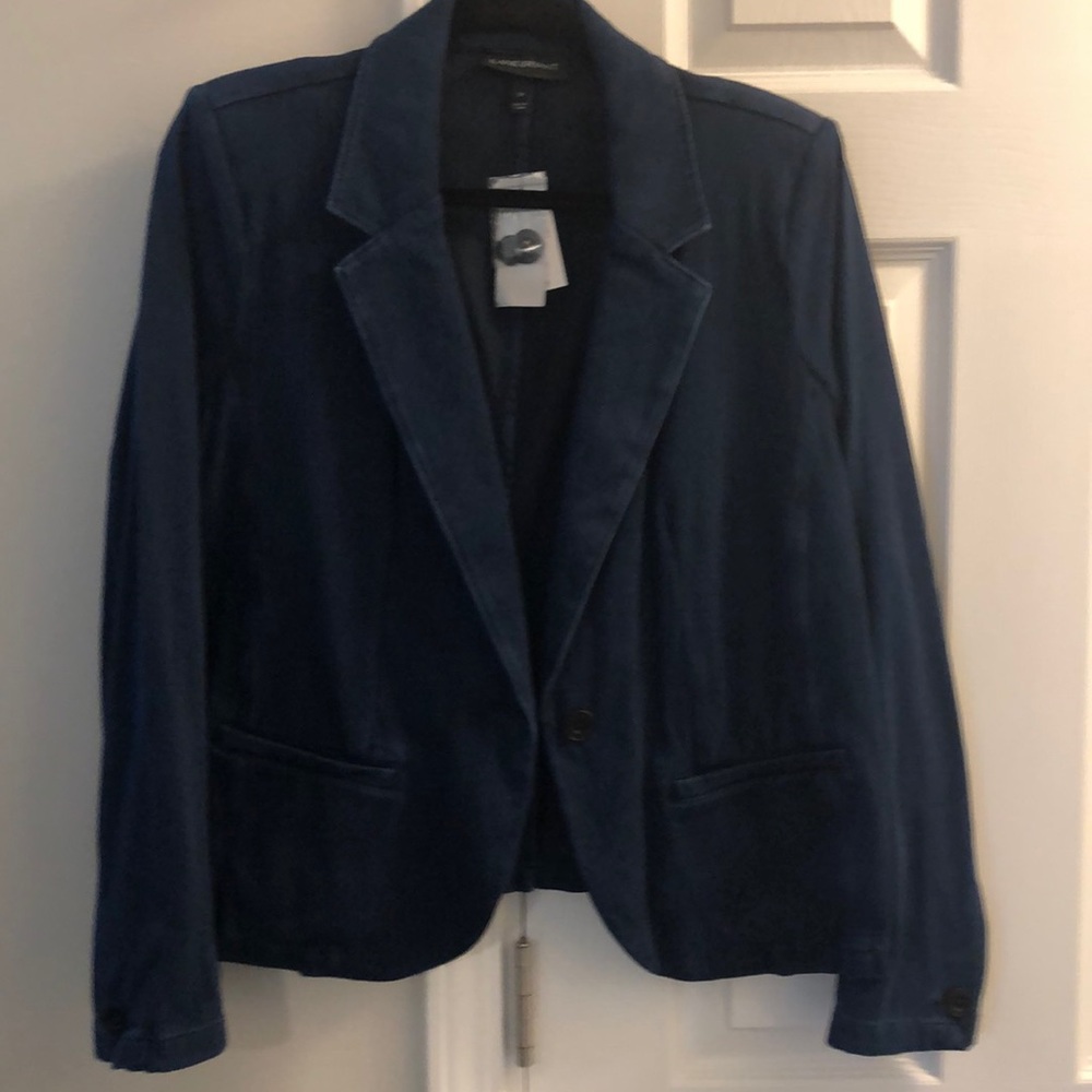 Stretch denim blazer